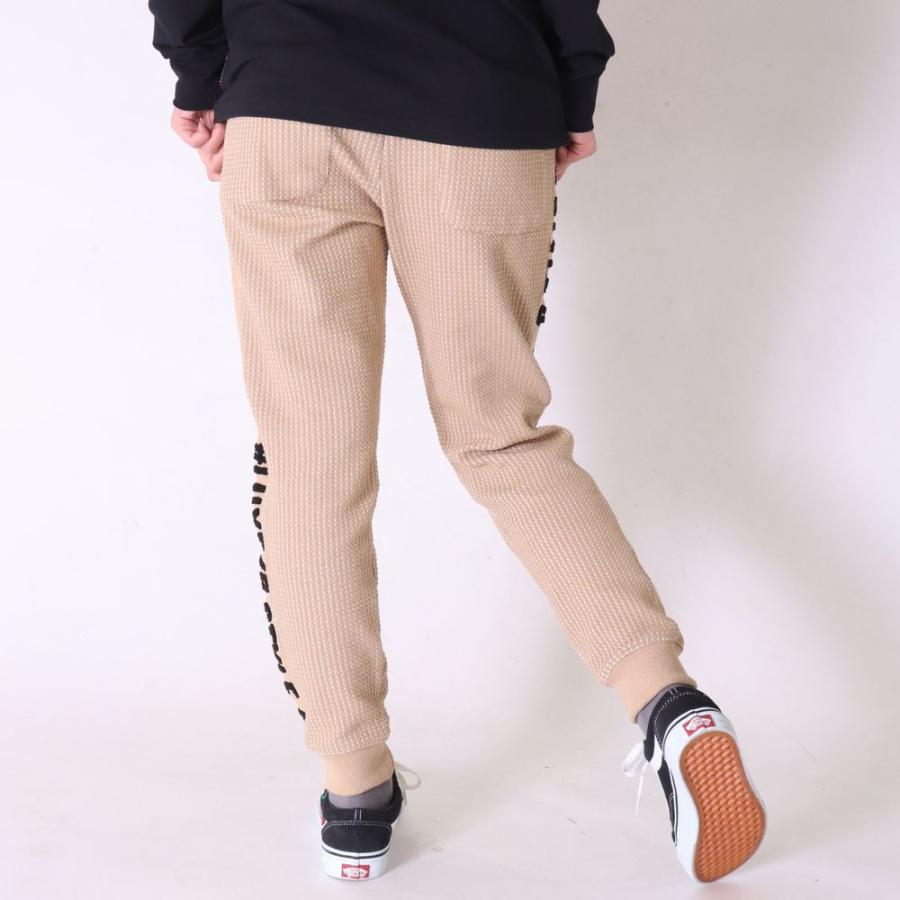 ジョガーパンツ スウェットパンツ ジャージ メンズ レディース ユニセックス ビッグワッフル ストレッチ ラグジュ ウェストゴム  ロゴ刺繍  セットアップ可能 | LUXE/R | 06