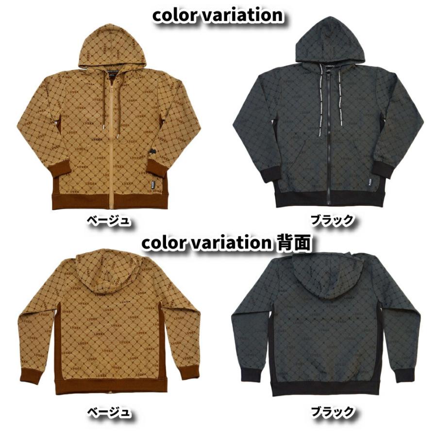 ラグジュ LUXE/R セットアップ可能  モノグラム パーカー メンズ レディース 男女兼用 ジャガード ジップアップ  M L XL ゴルフ ラグジュアリー スポーツ | LUXE/R | 07