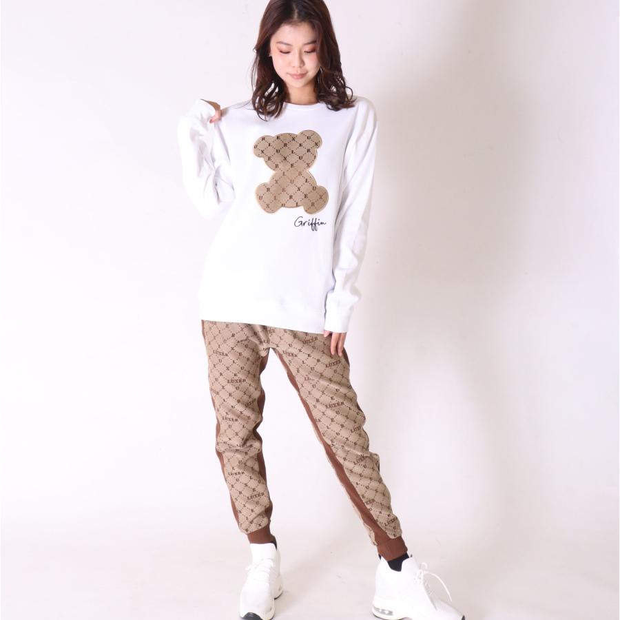 ジョガーパンツ スウェットパンツ ジャージ メンズ レディース モノグラム ジャガード ラグジュ ウェストゴム  セットアップ可能 ラグジュアリー スポーツ | LUXE/R | 07