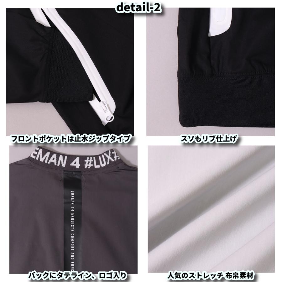 ラグジュゴルフ LUXE/R  GOLF ゴルフウェア メンズ レディース 長袖 切り替え モックネック 撥水加工 ストレッチ ブロード ユニセックス ロンT ゆったりサイズ | LUXE/R | 07