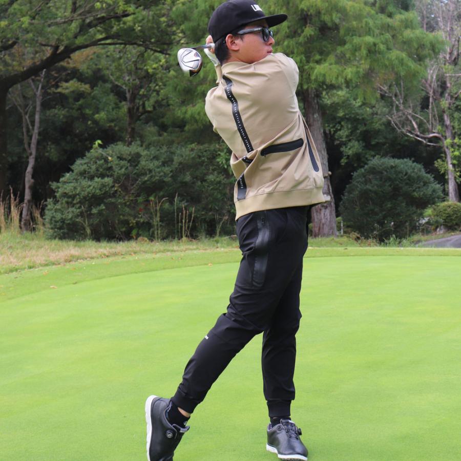 ゴルフウェア スウェット メンズ レディース 長袖Tシャツ ラグジュ ゴルフ LUXE/R  GOLF 撥水加工版 ストレッチ ブロード ユニセックス ロンT バックライン | LUXE/R | 02