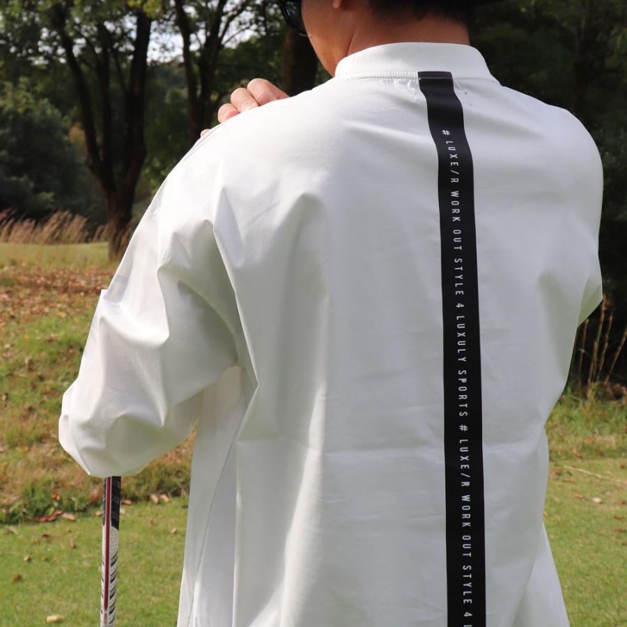 ゴルフウェア スウェット メンズ レディース 長袖Tシャツ ラグジュ ゴルフ LUXE/R  GOLF 撥水加工版 ストレッチ ブロード ユニセックス ロンT バックライン | LUXE/R | 03