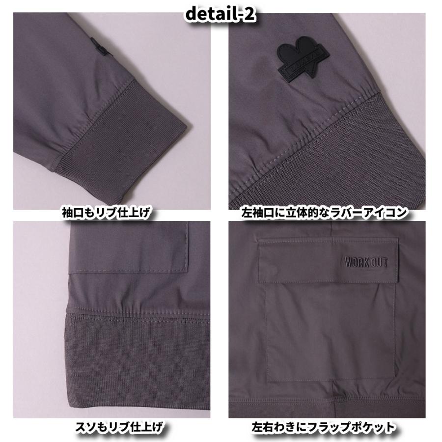 ゴルフウェア メンズ レディース 長袖Tシャツ バックライン ワキポケット ラグジュゴルフ LUXE/R  GOLF モックネック 撥水加工 ストレッチ ロンT ゆったりサイズ | LUXE/R | 07