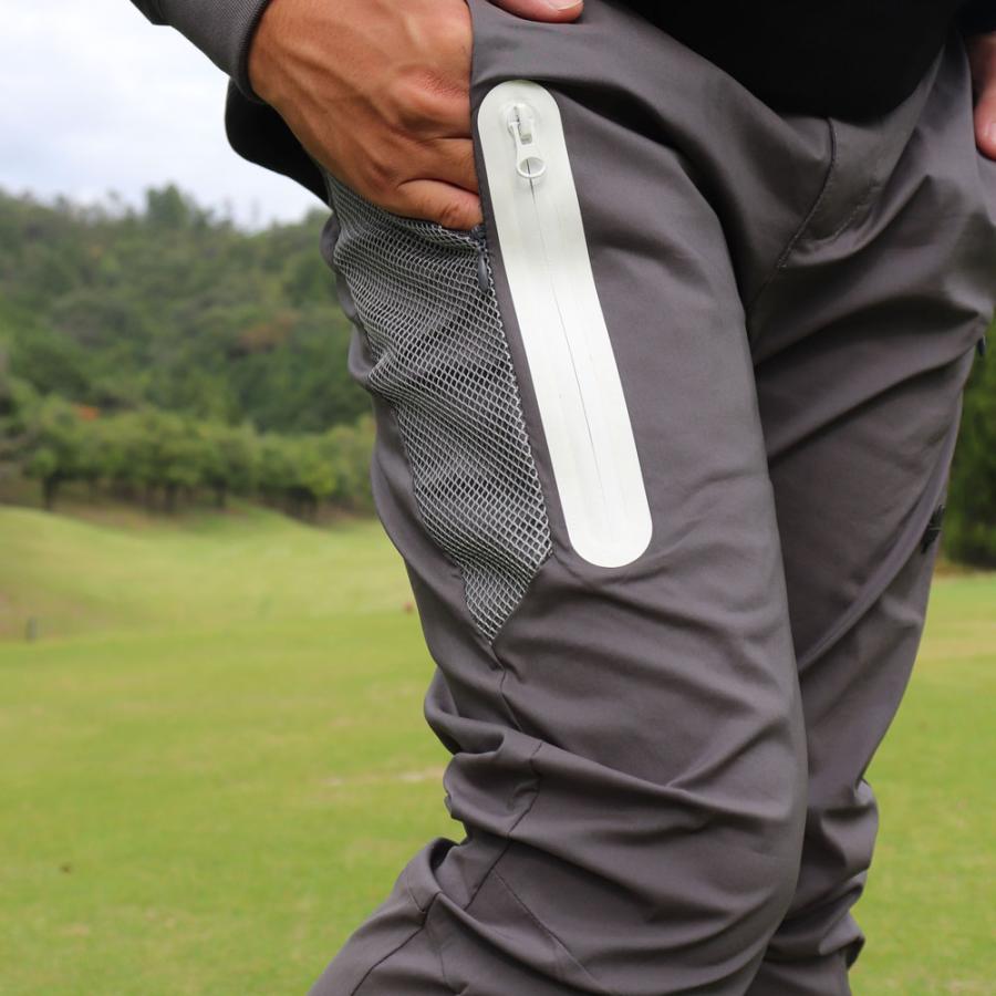 ゴルフウェア ジョガーパンツ メッシュ貼り付け メンズ レディース ユニセックス ストレッチ 撥水加工 ラグジュゴルフ LUXE/R GOLF スソジップタイプ | LUXE/R | 02