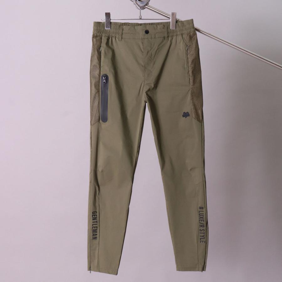 ゴルフウェア ジョガーパンツ メッシュ貼り付け メンズ レディース ユニセックス ストレッチ 撥水加工 ラグジュゴルフ LUXE/R GOLF スソジップタイプ | LUXE/R | 07