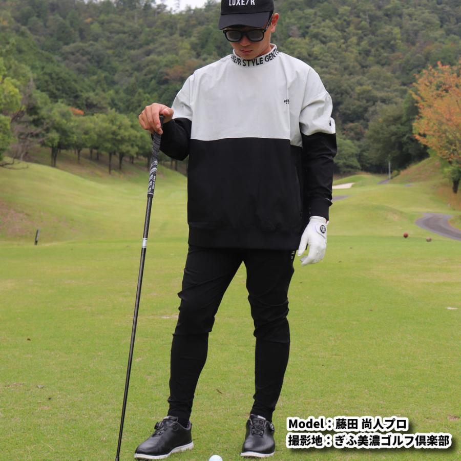 ラグジュゴルフ ゴルフウェア ジョガーパンツ メッシュ貼り付け メンズ レディース ユニセックス ストレッチ 撥水加工 LUXE/R GOLF ベルトループ | LUXE/R | 02