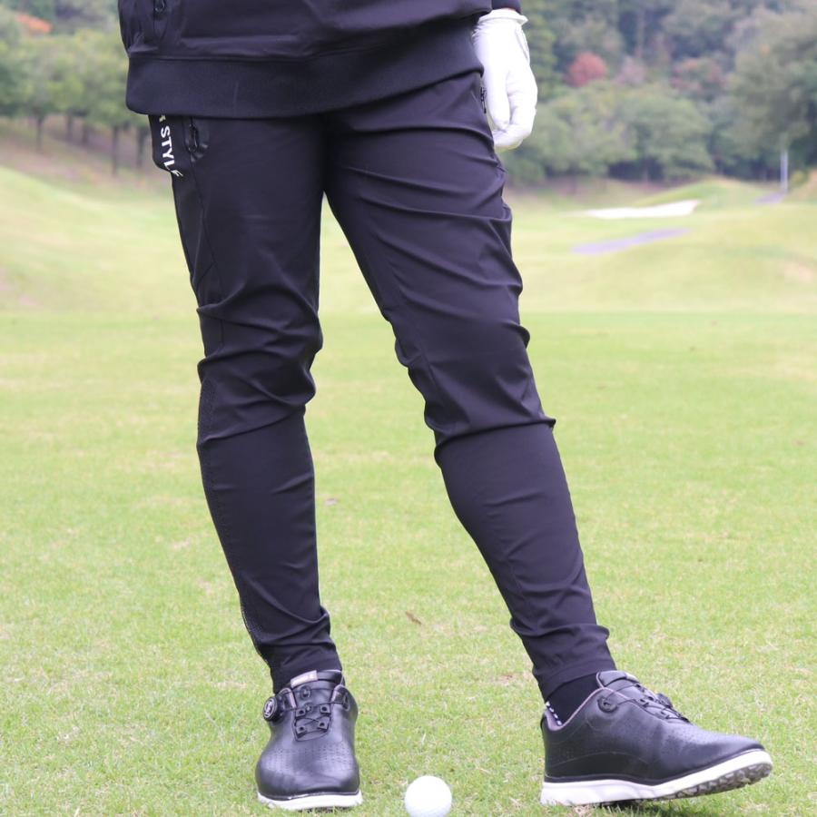 ラグジュゴルフ ゴルフウェア ジョガーパンツ メッシュ貼り付け メンズ レディース ユニセックス ストレッチ 撥水加工 LUXE/R GOLF ベルトループ | LUXE/R | 04