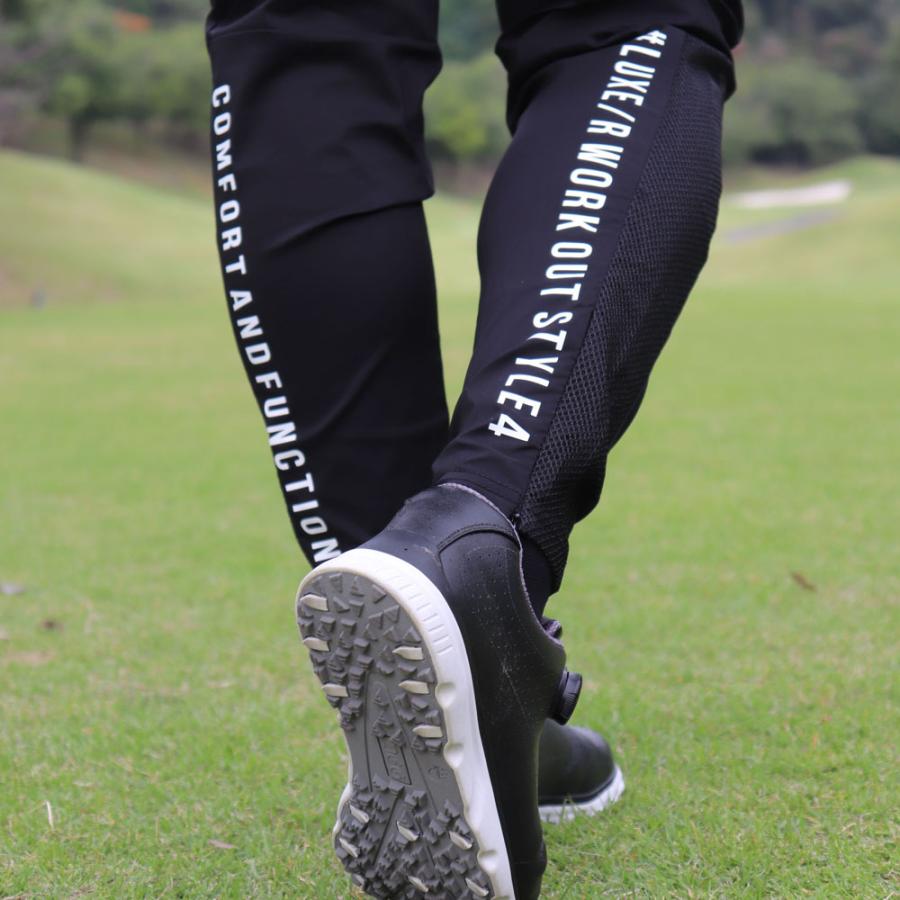 ラグジュゴルフ ゴルフウェア ジョガーパンツ メッシュ貼り付け メンズ レディース ユニセックス ストレッチ 撥水加工 LUXE/R GOLF ベルトループ | LUXE/R | 05