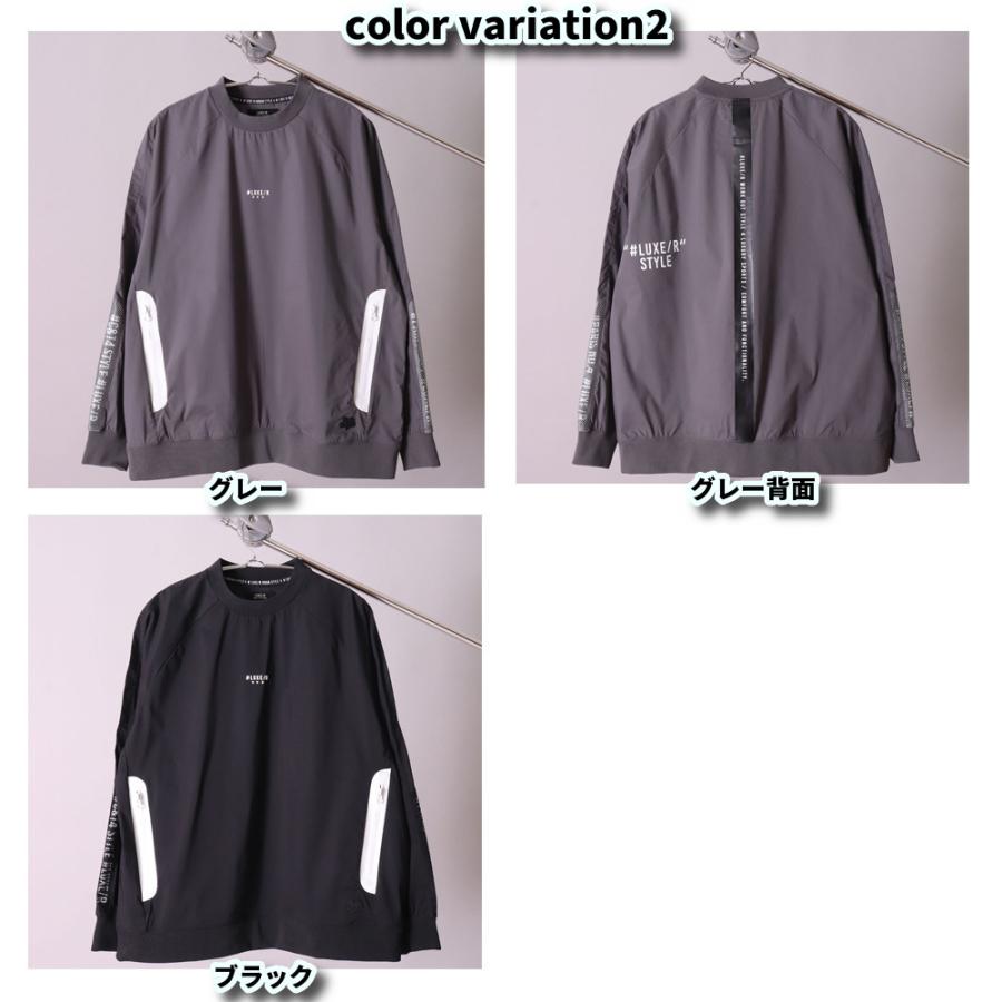 ラグジュゴルフ LUXE/R GOLF ゴルフウェア メンズ レディース 長袖Tシャツ  クルーネック 撥水加工 ストレッチ  ラグラン メッシュ ユニセックス ゆったりサイズ | LUXE/R | 12