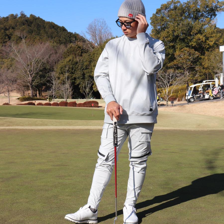 ラグジュゴルフ LUXE/R GOLF ゴルフウェア メンズ レディース 長袖Tシャツ  クルーネック 撥水加工 ストレッチ  ラグラン メッシュ ユニセックス ゆったりサイズ | LUXE/R | 01