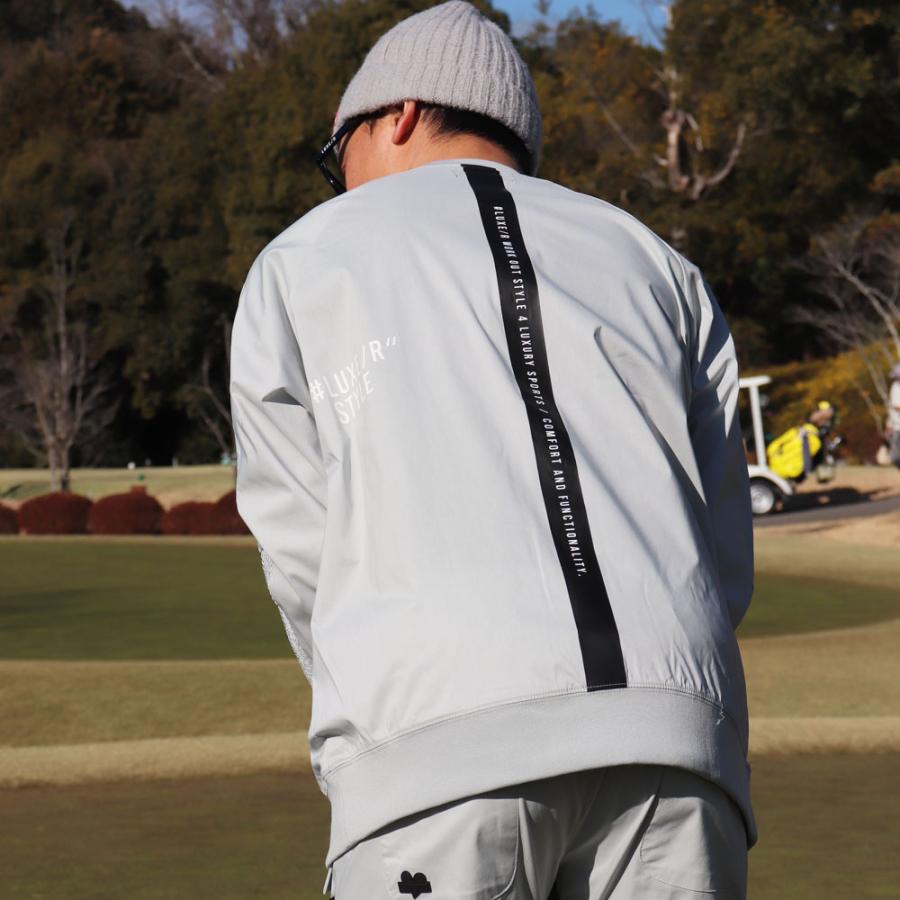 ラグジュゴルフ LUXE/R GOLF ゴルフウェア メンズ レディース 長袖Tシャツ  クルーネック 撥水加工 ストレッチ  ラグラン メッシュ ユニセックス ゆったりサイズ | LUXE/R | 04