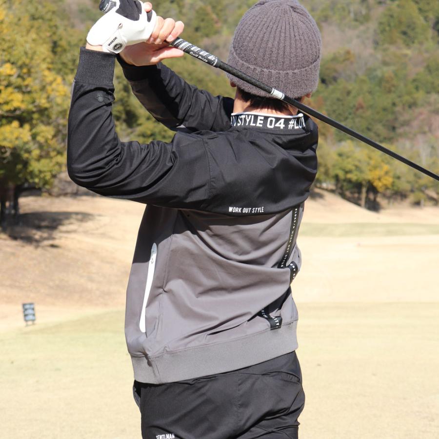 ラグジュゴルフ LUXE/R GOLF ゴルフウェア メンズ レディース 長袖Tシャツ  モックネック 撥水加工 切り替え バイカラー ストレッチ  ゆったりサイズ | LUXE/R | 05