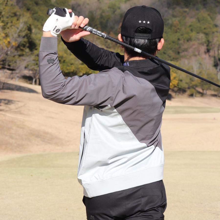 ラグジュゴルフ LUXE/R GOLF ゴルフウェア メンズ レディース 長袖Tシャツ  モックネック 撥水加工 ななめ切り替え ストレッチ ユニセックス ゆったりサイズ | LUXE/R | 06