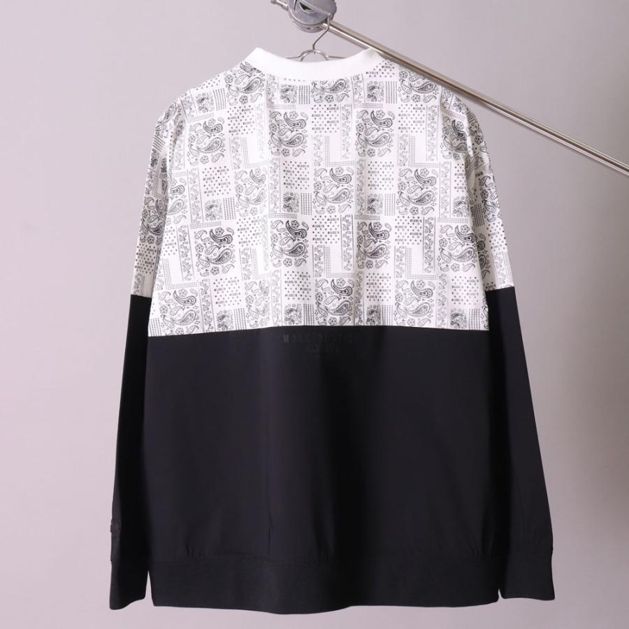 ラグジュゴルフ LUXE/R GOLF ゴルフウェア メンズ レディース 長袖Tシャツ  モックネック 撥水加工 切り替え バイカラー ストレッチ ペイズリー ゆったりサイズ | LUXE/R | 12