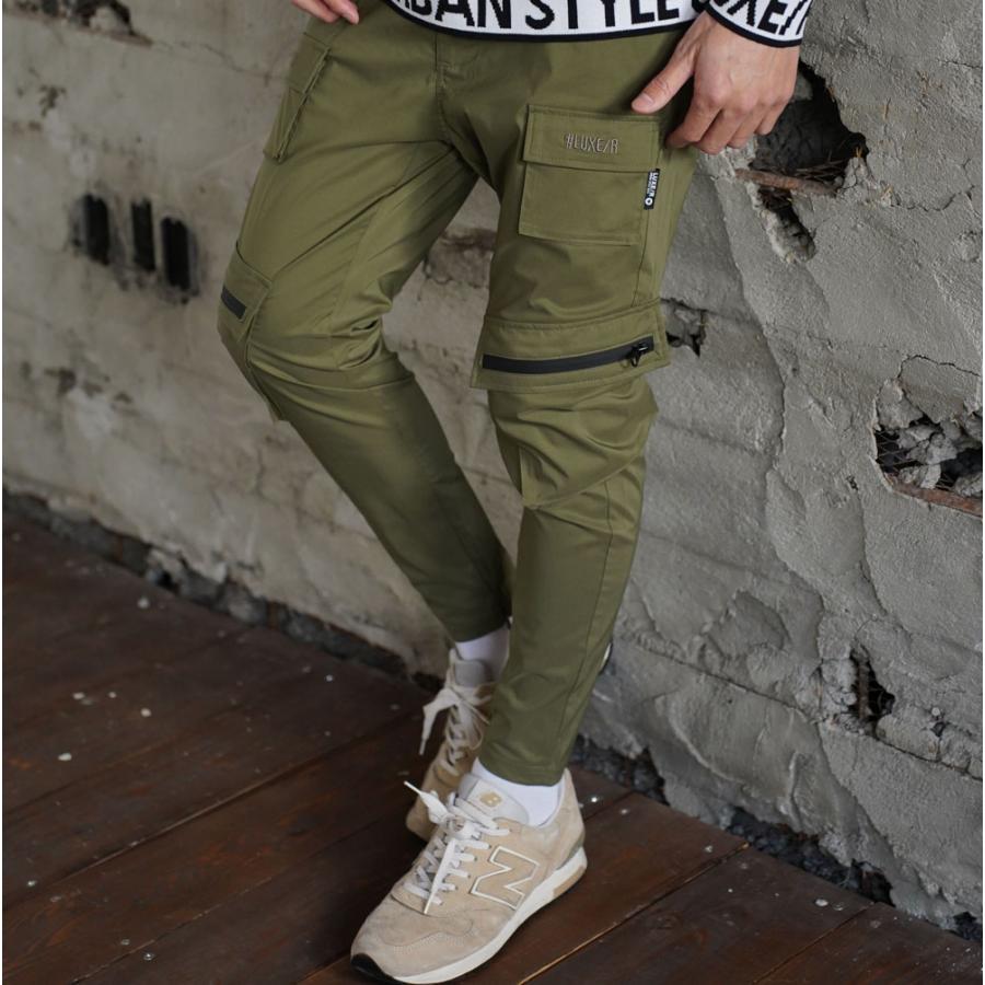 ゴルフウェア ジョガーパンツ カーゴパンツ メンズ レディース ユニセックス ストレッチ 撥水加工 ラグジュゴルフ LUXE/R GOLF スソジップタイプ | LUXE/R | 01