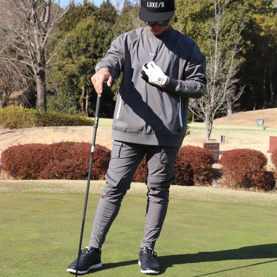 ゴルフウェア ジョガーパンツ カーゴパンツ メンズ レディース ユニセックス ストレッチ 撥水加工 ラグジュゴルフ LUXE/R GOLF スソジップタイプ | LUXE/R | 04
