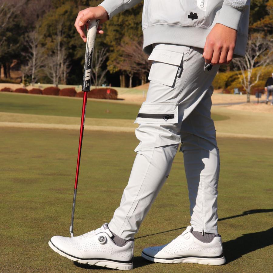ゴルフウェア ジョガーパンツ カーゴパンツ メンズ レディース ユニセックス ストレッチ 撥水加工 ラグジュゴルフ LUXE/R GOLF スソジップタイプ | LUXE/R | 06