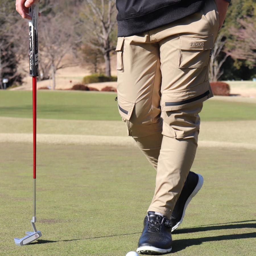 ゴルフウェア ジョガーパンツ カーゴパンツ メンズ レディース ユニセックス ストレッチ 撥水加工 ラグジュゴルフ LUXE/R GOLF スソジップタイプ | LUXE/R | 07
