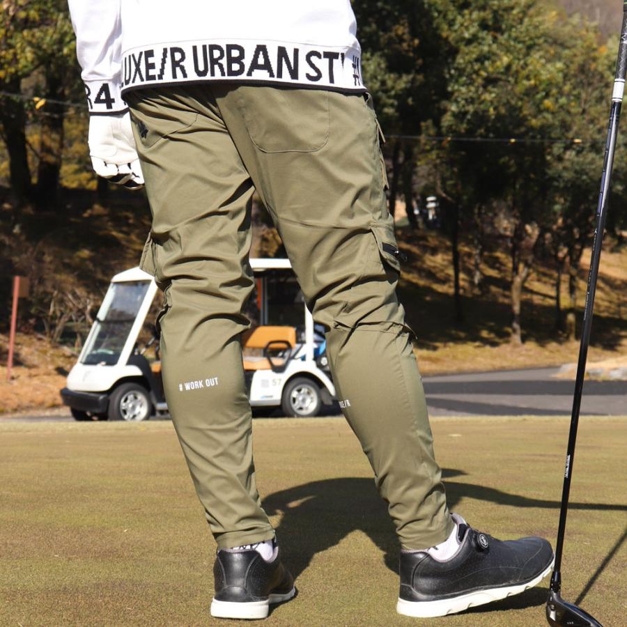ゴルフウェア ジョガーパンツ カーゴパンツ メンズ レディース ユニセックス ストレッチ 撥水加工 ラグジュゴルフ LUXE/R GOLF スソジップタイプ | LUXE/R | 08