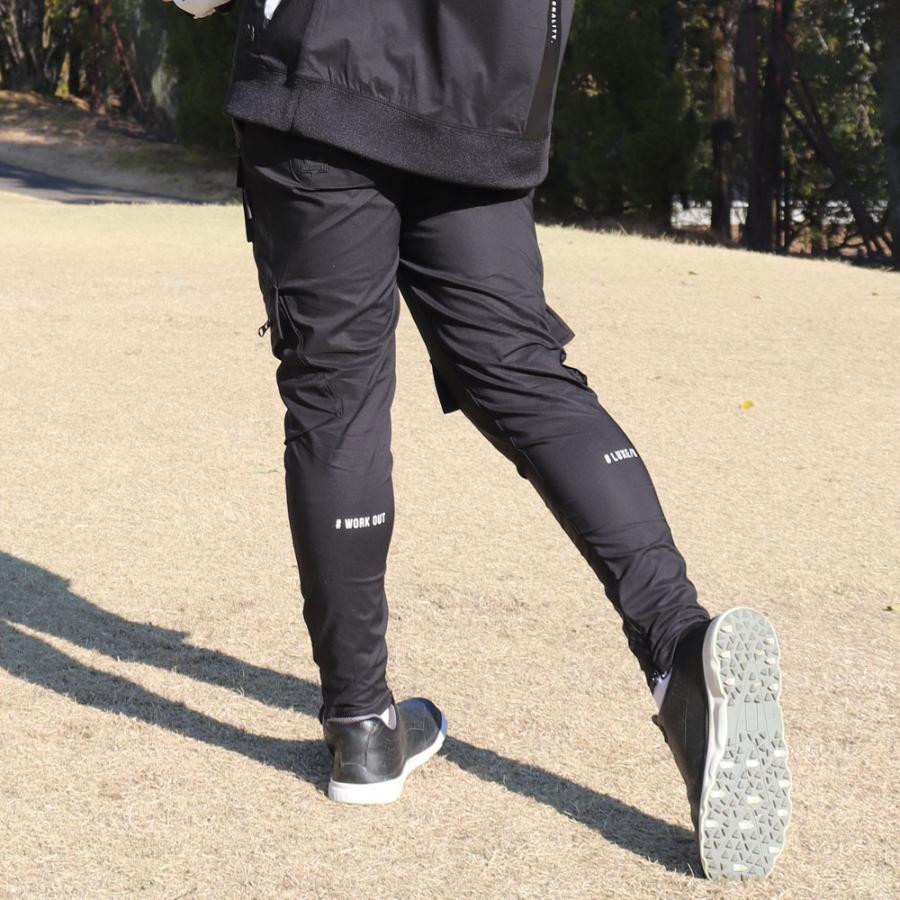 ゴルフウェア ジョガーパンツ カーゴパンツ メンズ レディース ユニセックス ストレッチ 撥水加工 ラグジュゴルフ LUXE/R GOLF スソジップタイプ | LUXE/R | 09