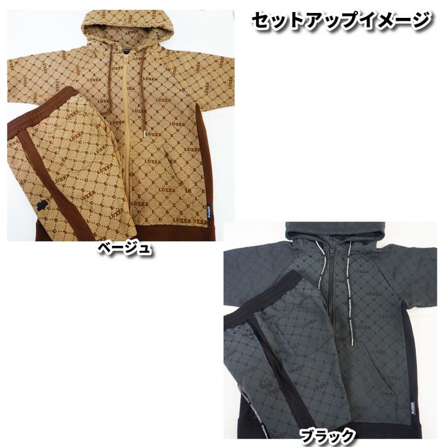 LUXE/R ラグジュ モノグラム 半袖パーカー メンズ レディース 男女兼用 ジャガード ジップアップ  M L XL セットアップ可能 ラグジュアリー スポーツ 2025夏 | LUXE/R | 13