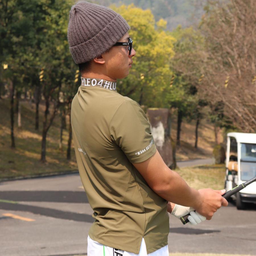 LUXE/R GOLF ラグジュゴルフ  Tシャツ メンズ レディース 半袖 ゴルフウェア吸水速乾 モックネック ストレッチ エリロゴ 2025夏 大きいサイズ  XL 2L 3L | LUXE/R | 06