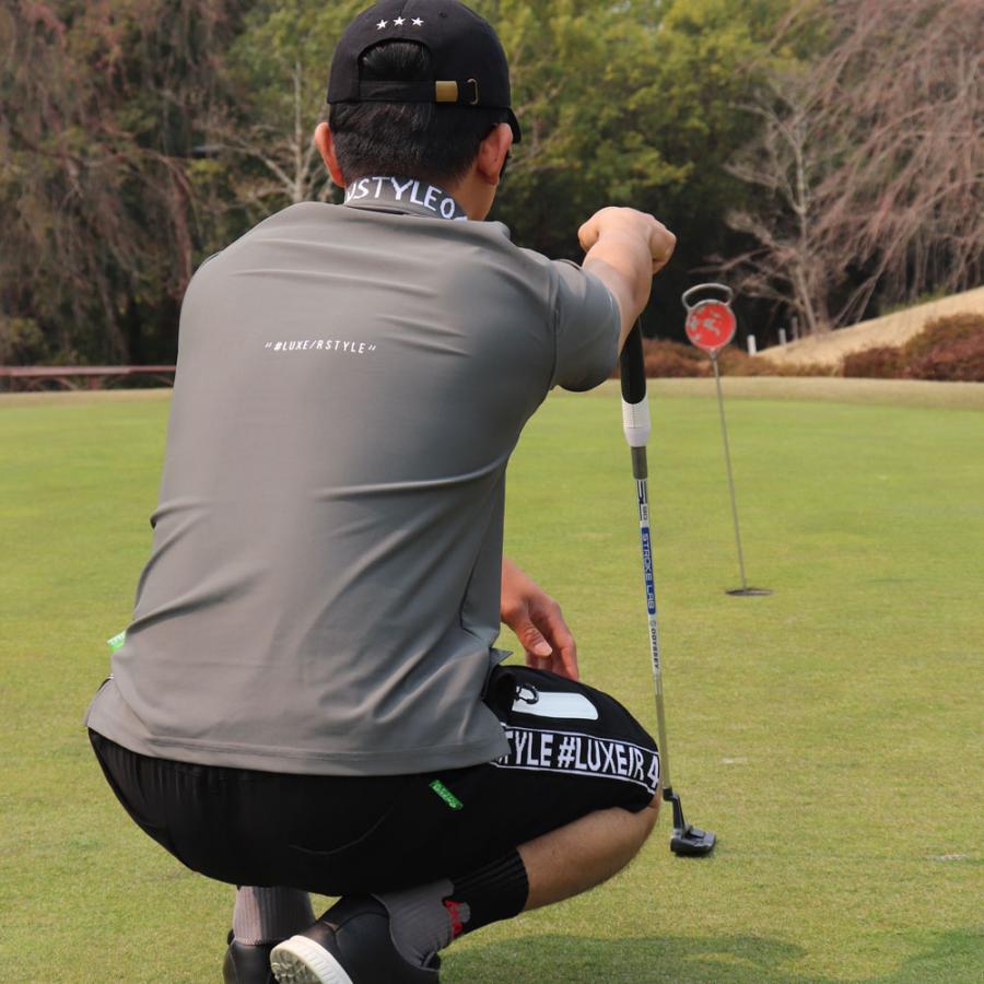 LUXE/R GOLF ラグジュゴルフ  Tシャツ メンズ レディース 半袖 ゴルフウェア吸水速乾 モックネック ストレッチ エリロゴ 2025夏 大きいサイズ  XL 2L 3L | LUXE/R | 07