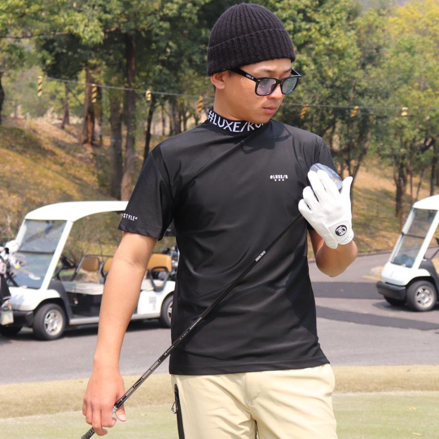 LUXE/R GOLF ラグジュゴルフ  Tシャツ メンズ レディース 半袖 ゴルフウェア吸水速乾 モックネック ストレッチ エリロゴ 2025夏 大きいサイズ  XL 2L 3L | LUXE/R | 08