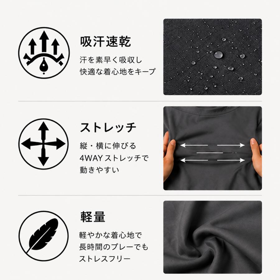 LUXE/R GOLF ラグジュ ゴルフ Tシャツ モックネック メンズ レディース 半袖 ストレッチ スムース ジャージ 吸水速乾 大きいサイズ ゴルフウェア  2025 夏 | LUXE/R | 11