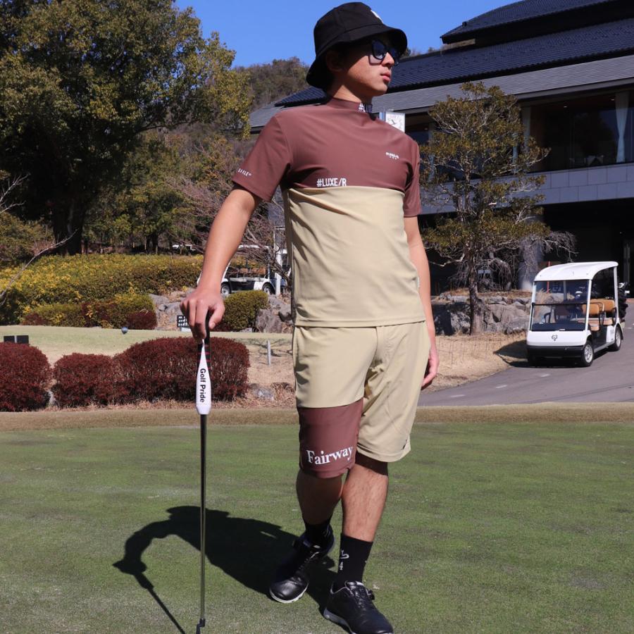 LUXE/R GOLF ラグジュ ゴルフ Tシャツ モックネック メンズ レディース 半袖 ストレッチ スムース ジャージ 吸水速乾 大きいサイズ ゴルフウェア  2025 夏 | LUXE/R | 02