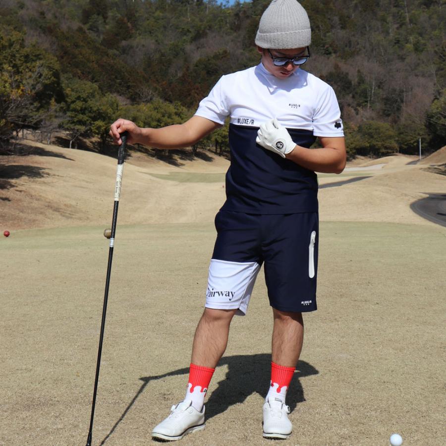 LUXE/R GOLF ラグジュ ゴルフ Tシャツ モックネック メンズ レディース 半袖 ストレッチ スムース ジャージ 吸水速乾 大きいサイズ ゴルフウェア  2025 夏 | LUXE/R | 03