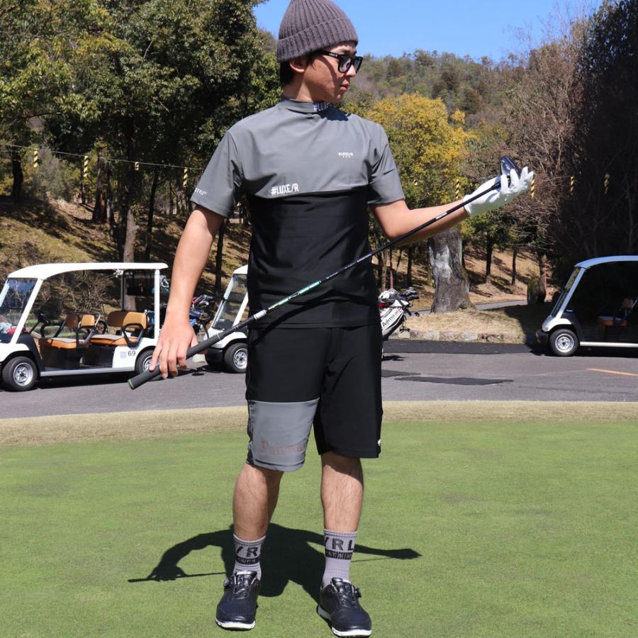LUXE/R GOLF ラグジュ ゴルフ Tシャツ モックネック メンズ レディース 半袖 ストレッチ スムース ジャージ 吸水速乾 大きいサイズ ゴルフウェア  2025 夏 | LUXE/R | 04
