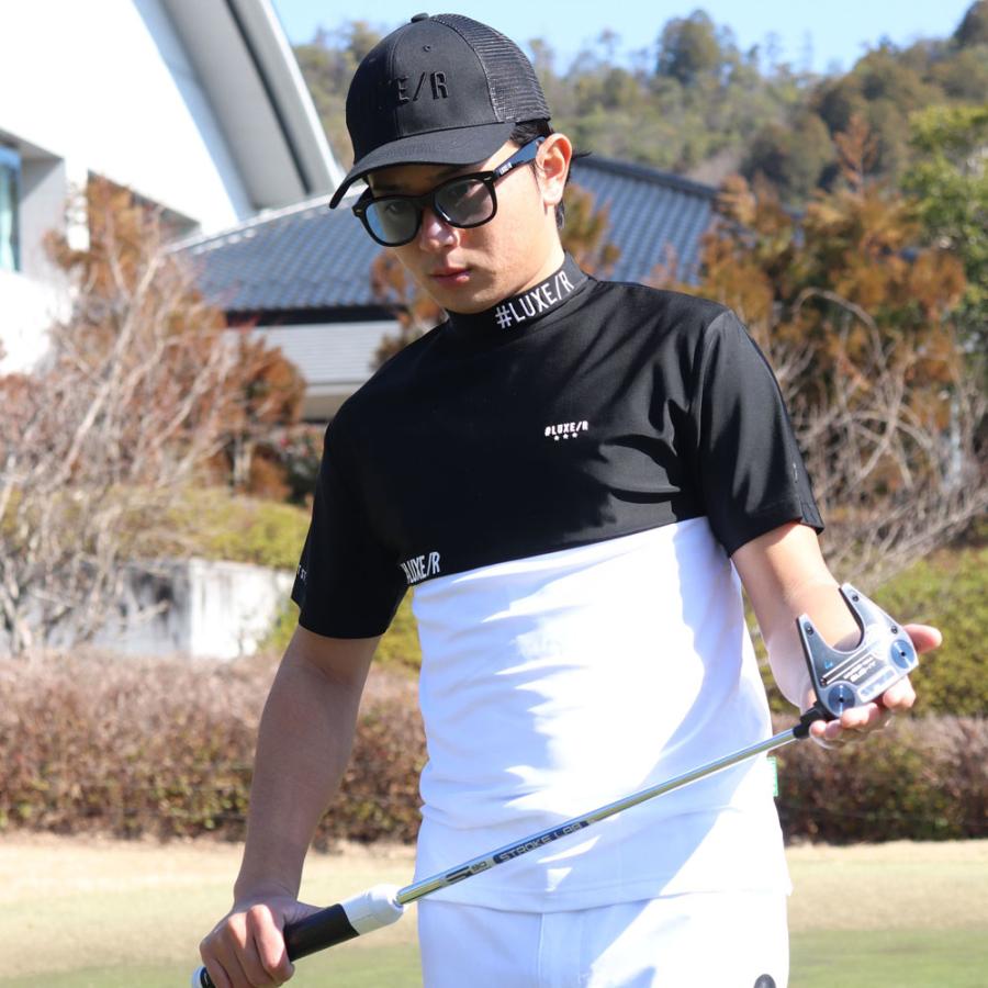 LUXE/R GOLF ラグジュ ゴルフ Tシャツ モックネック メンズ レディース 半袖 ストレッチ スムース ジャージ 吸水速乾 大きいサイズ ゴルフウェア  2025 夏 | LUXE/R | 05