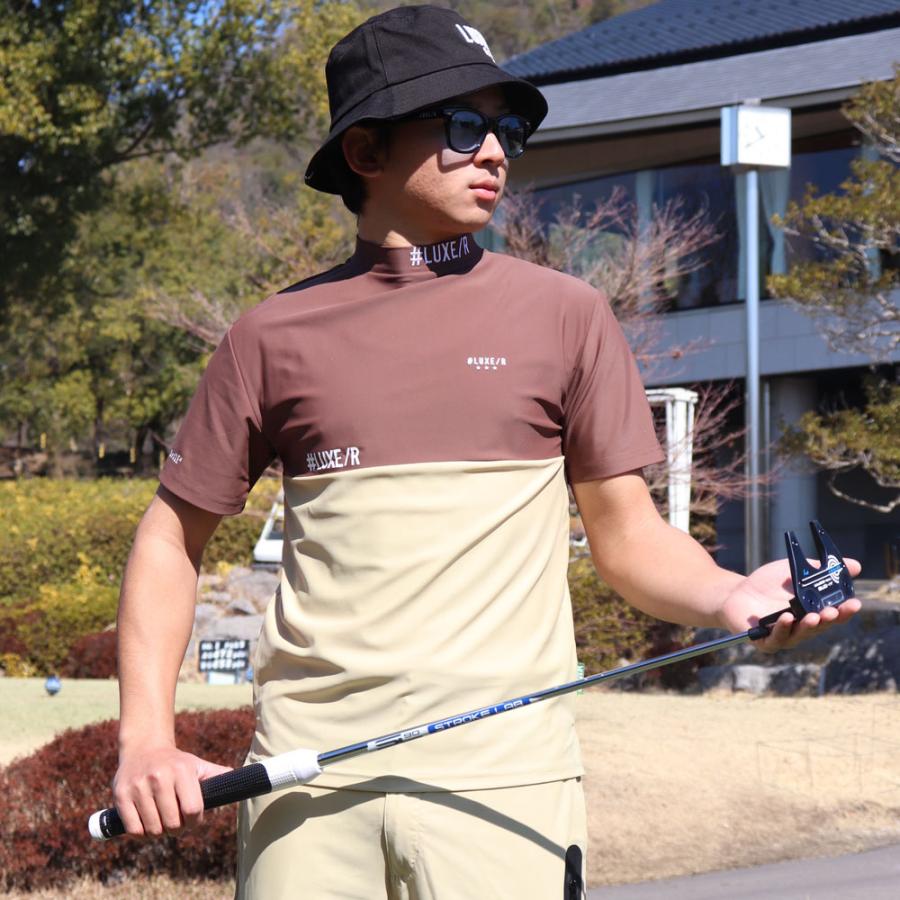LUXE/R GOLF ラグジュ ゴルフ Tシャツ モックネック メンズ レディース 半袖 ストレッチ スムース ジャージ 吸水速乾 大きいサイズ ゴルフウェア  2025 夏 | LUXE/R | 06