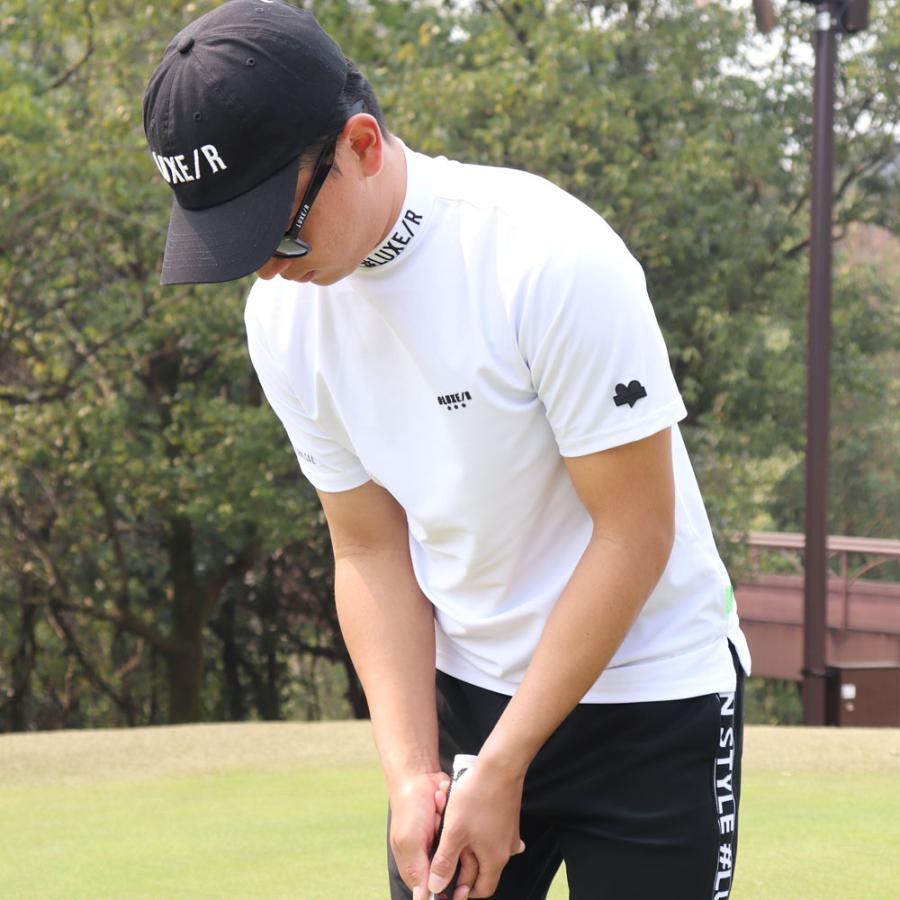 LUXE/R GOLF ラグジュゴルフ Tシャツ メンズ レディース 半袖 ストレッチ スムース 吸水速乾 モックネック バックロゴプリント ゴルフウェア 2025夏 | LUXE/R | 05
