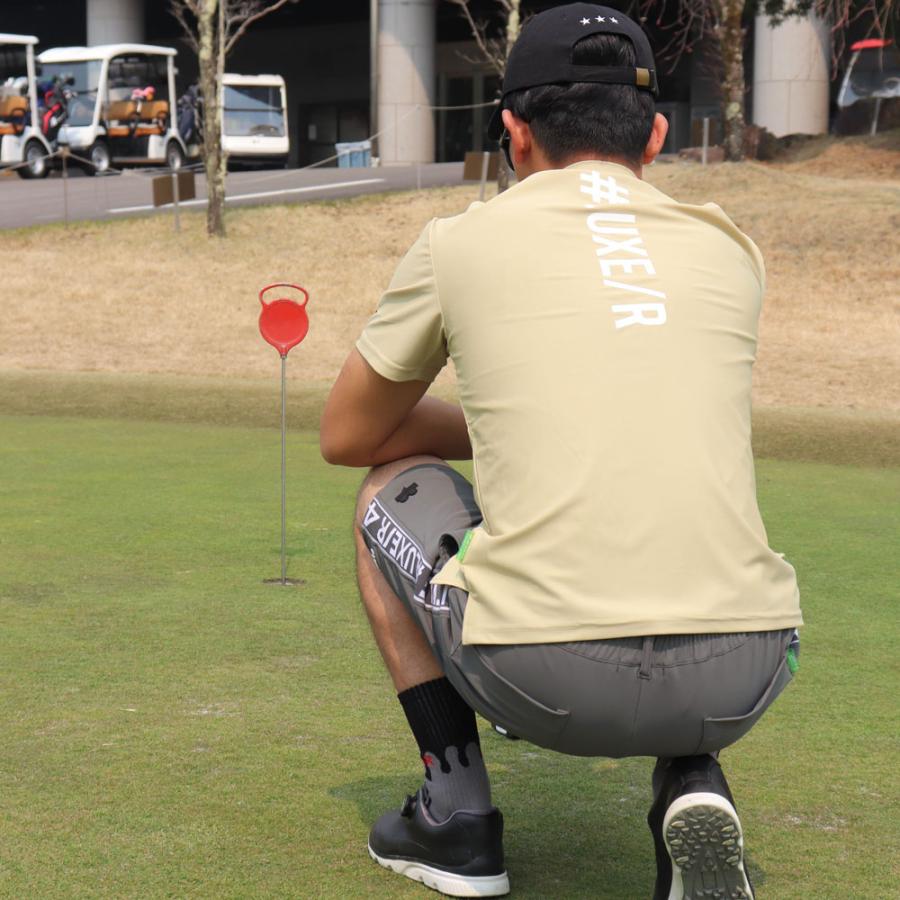 LUXE/R GOLF ラグジュゴルフ Tシャツ メンズ レディース 半袖 ストレッチ スムース 吸水速乾 モックネック バックロゴプリント ゴルフウェア 2025夏 | LUXE/R | 07