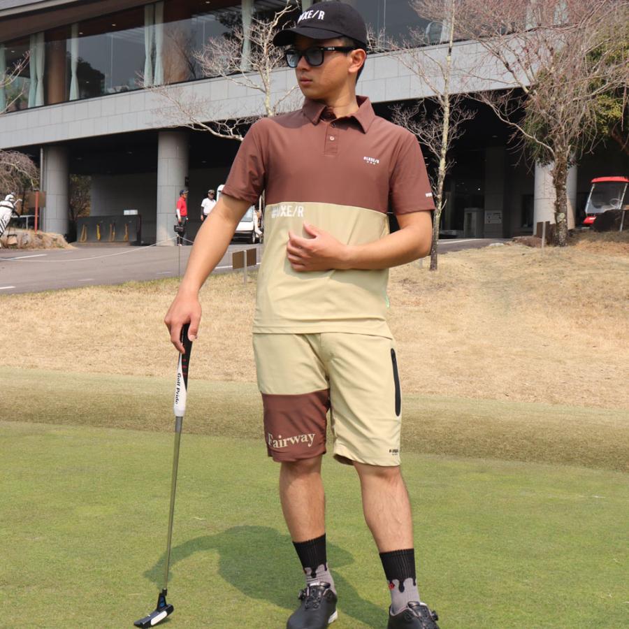 LUXE/R GOLF ラグジュゴルフ ゴルフウェア ポロシャツ メンズ レディース スムース ストレッチ 半袖  バイカラー 切り替え 2025 夏 吸水速乾 | LUXE/R | 02