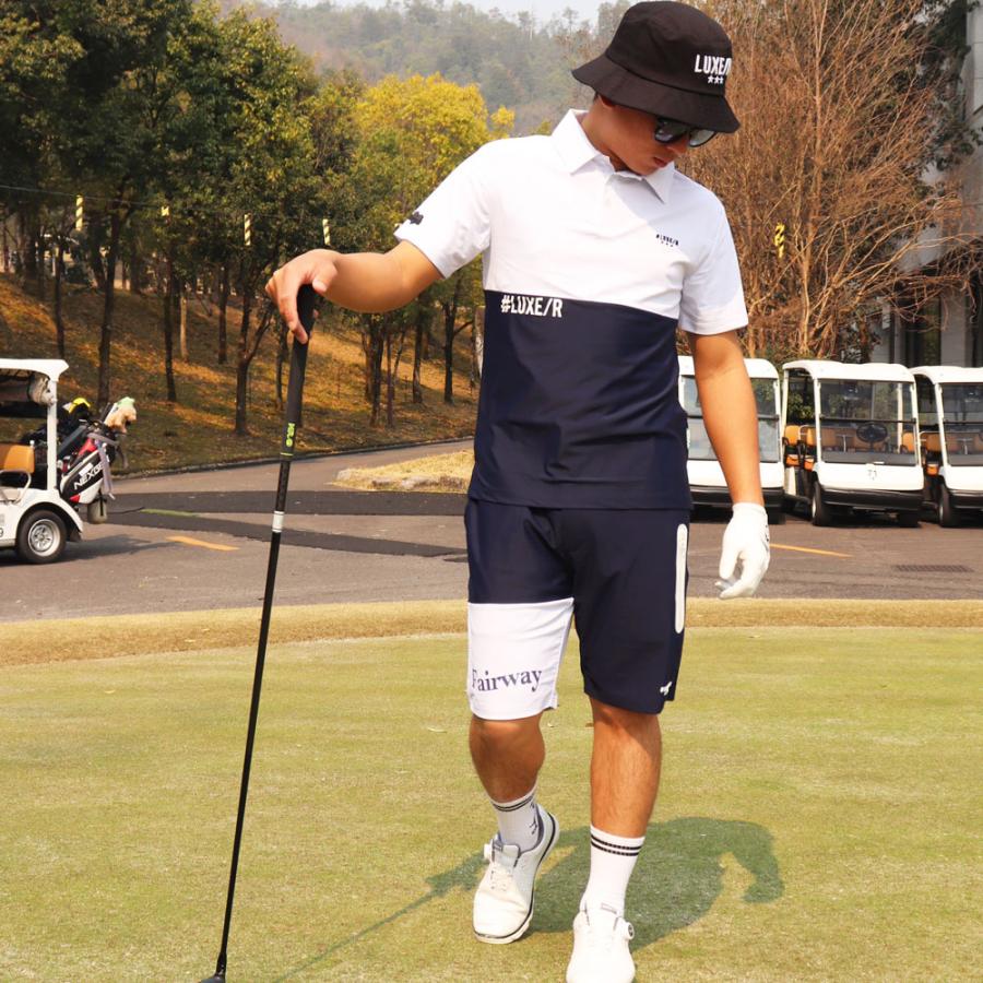 LUXE/R GOLF ラグジュゴルフ ゴルフウェア ポロシャツ メンズ レディース スムース ストレッチ 半袖  バイカラー 切り替え 2025 夏 吸水速乾 | LUXE/R | 03