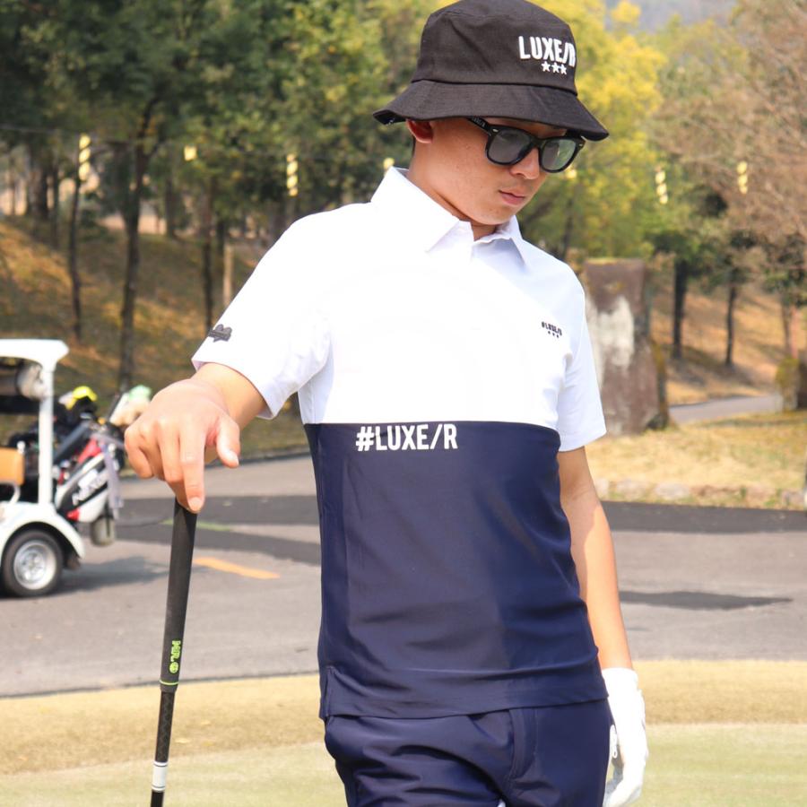 LUXE/R GOLF ラグジュゴルフ ゴルフウェア ポロシャツ メンズ レディース スムース ストレッチ 半袖  バイカラー 切り替え 2025 夏 吸水速乾 | LUXE/R | 07