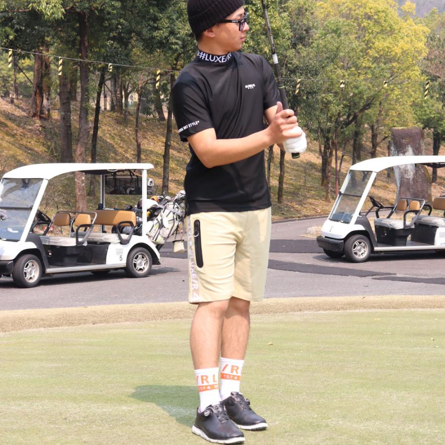 LUXE/R GOLF  ラグジュゴルフ ショートパンツ メンズ レディース スポーツ ストレッチ ハーフパンツ ひざ丈 ジャージ サイドロゴ 吸水速乾仕様  2025夏 | LUXE/R | 02