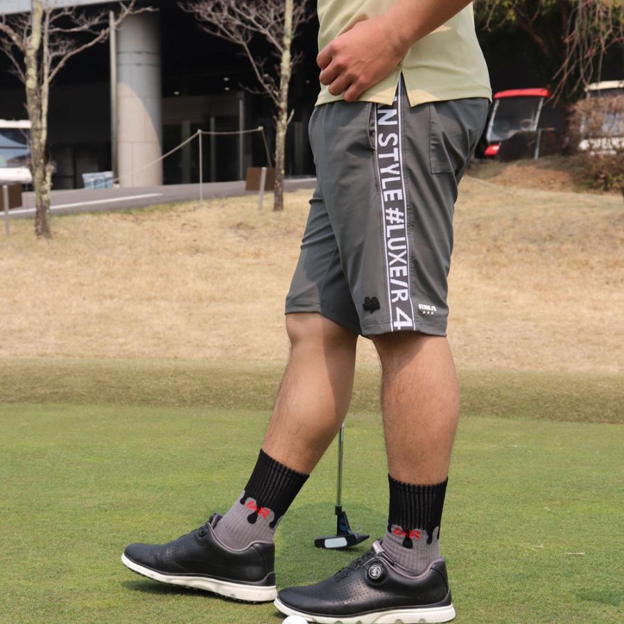 LUXE/R GOLF  ラグジュゴルフ ショートパンツ メンズ レディース スポーツ ストレッチ ハーフパンツ ひざ丈 ジャージ サイドロゴ 吸水速乾仕様  2025夏 | LUXE/R | 05