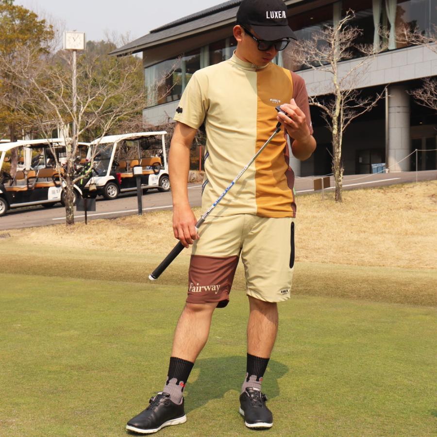 LUXE/R GOLF  ラグジュゴルフ 切り替え ショートパンツ メンズ レディース スポーツ ストレッチ ハーフパンツ ジャージ サイドロゴ 吸水速乾仕様  2025夏 | LUXE/R | 02