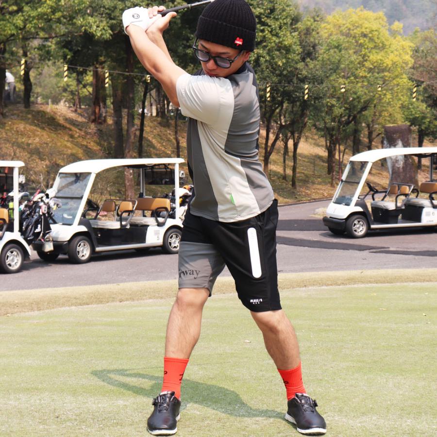 LUXE/R GOLF  ラグジュゴルフ 切り替え ショートパンツ メンズ レディース スポーツ ストレッチ ハーフパンツ ジャージ サイドロゴ 吸水速乾仕様  2025夏 | LUXE/R | 04