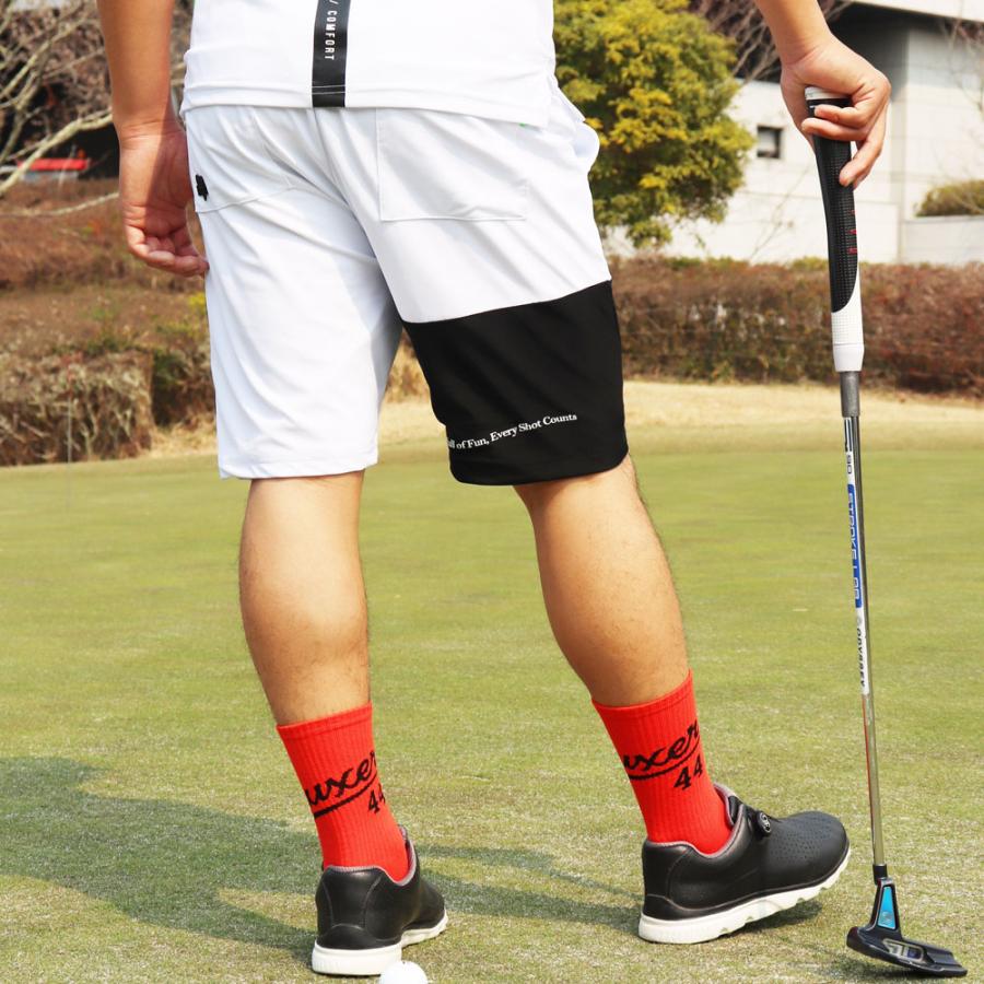 LUXE/R GOLF  ラグジュゴルフ 切り替え ショートパンツ メンズ レディース スポーツ ストレッチ ハーフパンツ ジャージ サイドロゴ 吸水速乾仕様  2025夏 | LUXE/R | 05