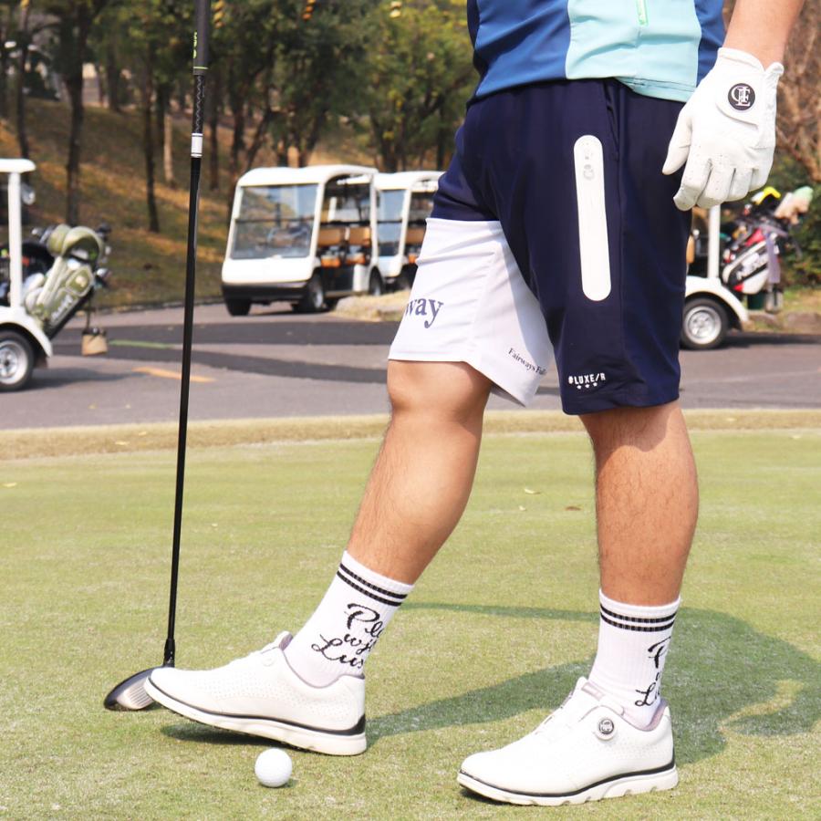 LUXE/R GOLF  ラグジュゴルフ 切り替え ショートパンツ メンズ レディース スポーツ ストレッチ ハーフパンツ ジャージ サイドロゴ 吸水速乾仕様  2025夏 | LUXE/R | 07