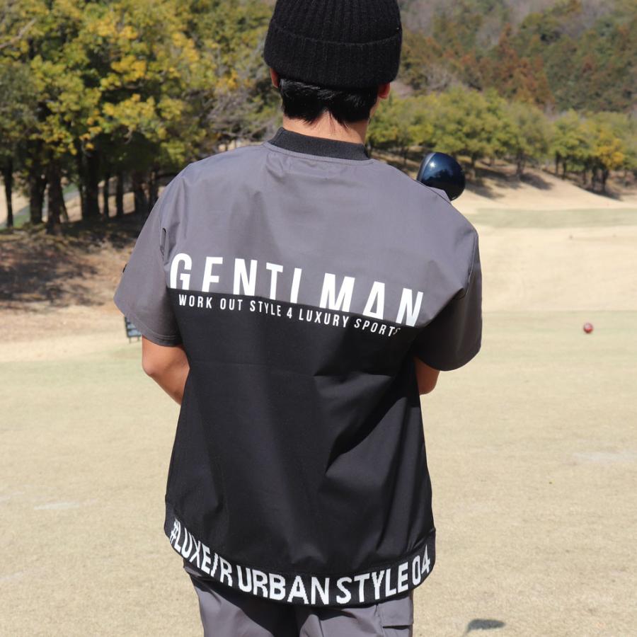 LUXE/R GOLF ラグジュゴルフ Tシャツ メンズ レディース 半袖 ストレッチ ブロード ロゴ バイカラー モックネック ゴルフウェア  ゆったりサイズ 2025夏 | LUXE/R | 07