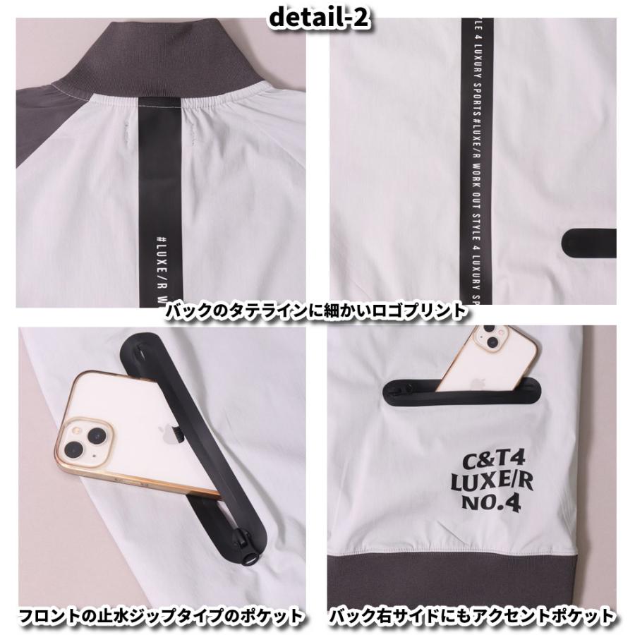 LUXE/R GOLF ラグジュ ゴルフ Tシャツ メンズ レディース  半袖 ストレッチ 撥水加工 ジップアップ スタンドカラー ロゴ プリント ゆったりサイズ 2025夏 | LUXE/R | 10