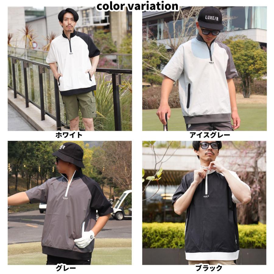 LUXE/R GOLF ラグジュ ゴルフ Tシャツ メンズ レディース  半袖 ストレッチ 撥水加工 ジップアップ スタンドカラー ロゴ プリント ゆったりサイズ 2025夏 | LUXE/R | 11