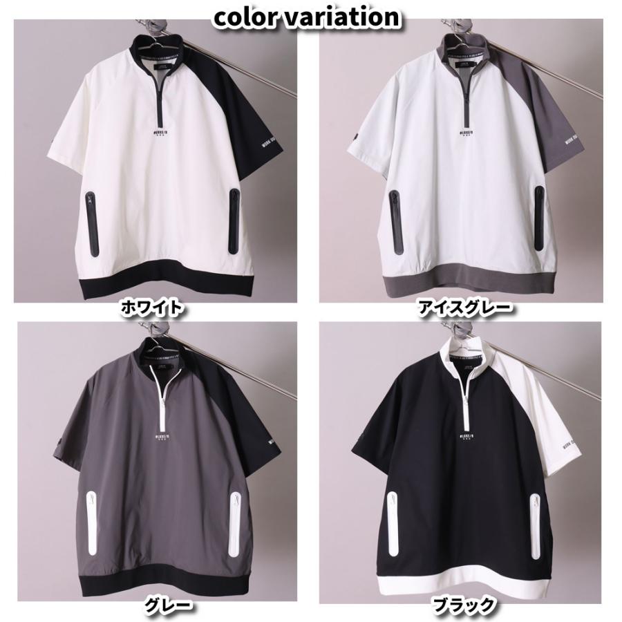 LUXE/R GOLF ラグジュ ゴルフ Tシャツ メンズ レディース  半袖 ストレッチ 撥水加工 ジップアップ スタンドカラー ロゴ プリント ゆったりサイズ 2025夏 | LUXE/R | 12
