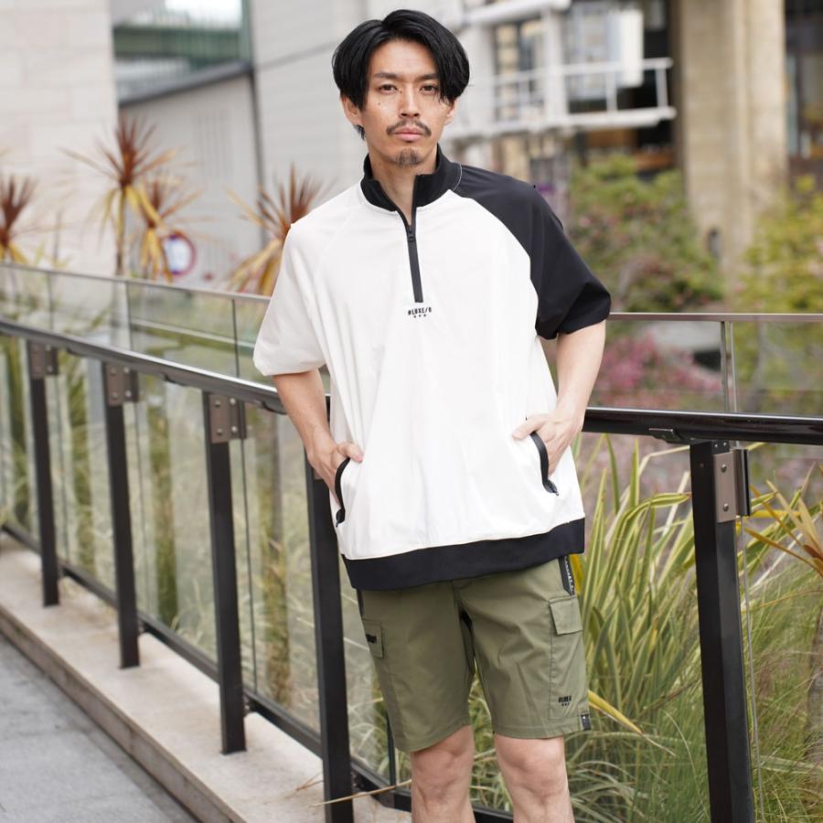 LUXE/R GOLF ラグジュ ゴルフ Tシャツ メンズ レディース  半袖 ストレッチ 撥水加工 ジップアップ スタンドカラー ロゴ プリント ゆったりサイズ 2025夏 | LUXE/R | 05